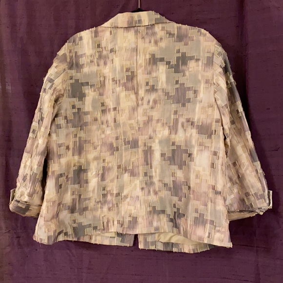 Chico’s Jacket w/ Interlocking Fringed Pattern - Picture 3 of 8